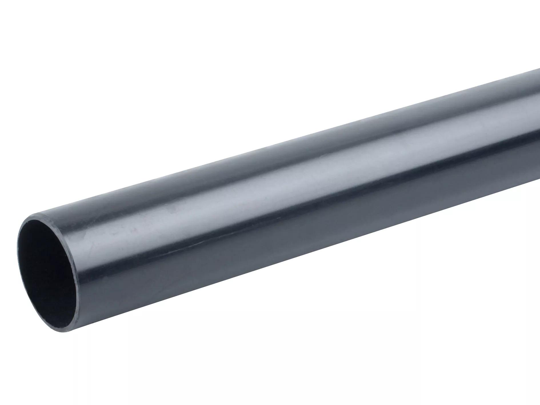 Wavin PVC C Solvent Weld Waste Plain Ended Pipe 50mm Black 3m