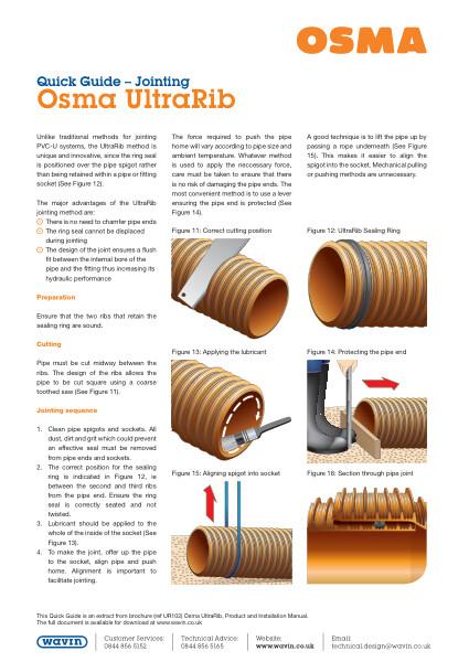 Quick Guide - Jointing - Osma UltraRib
