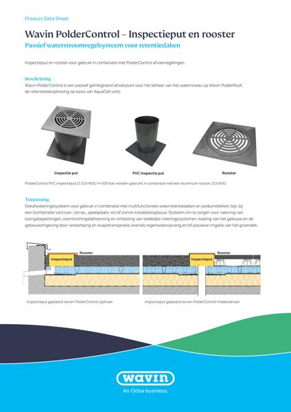 Product data sheet Polder Control Inspection chamber