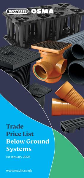 Wavin Below Ground Trade Price List 1st Jan 2026