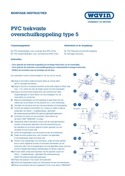 Montage-instructie PVC trekvaste koppeling type 5