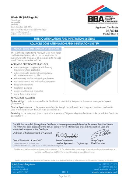 Agrément_Certificate_AquaCell_Core