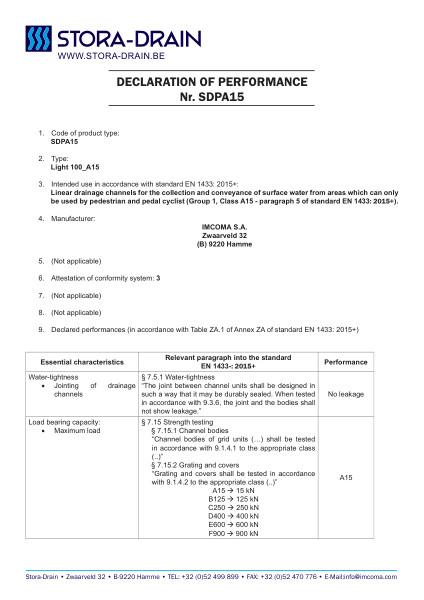 DOP EN - SDPA15 - Light 100_A15