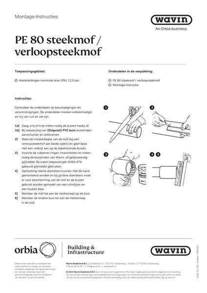 Montage-instructie PE80 steekmof verloopmof
