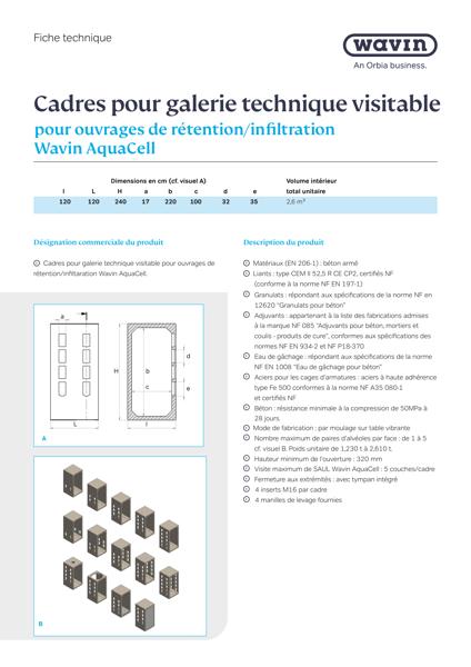 Fiche technique - Galerie technique AquaCell