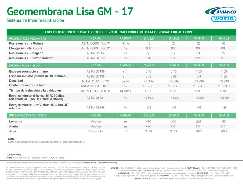 Geomembrana Lisa GM17