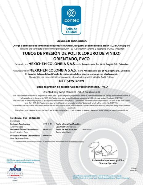 Tubos de presión de PVC O