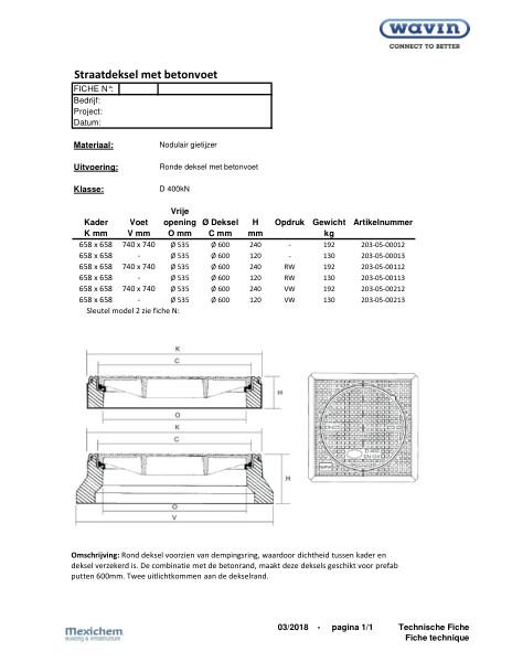 straatdeksel met betonvoet /couvercle de chaussée avec pied en béton 