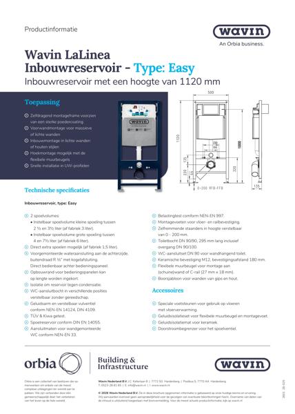 260129 Product Datasheet Wavin LaLinea Inbouwreservoir type Easy