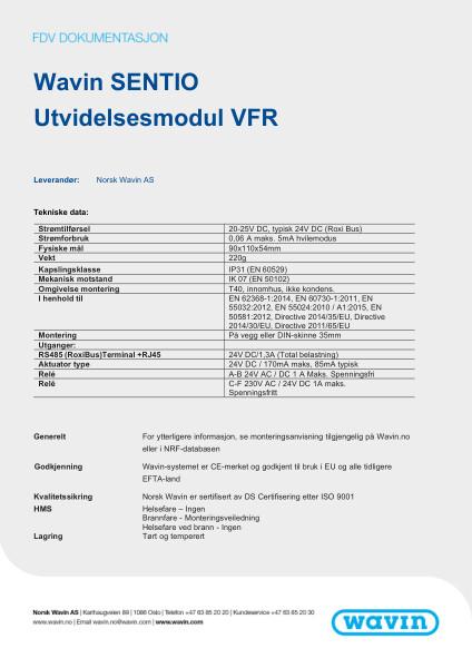 Wavin SENTIO Utvidelsesmodul VFR