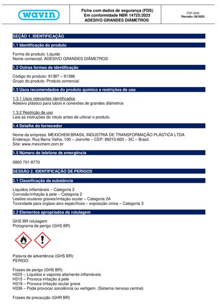 FDS - Adesivo grandes diâmetros