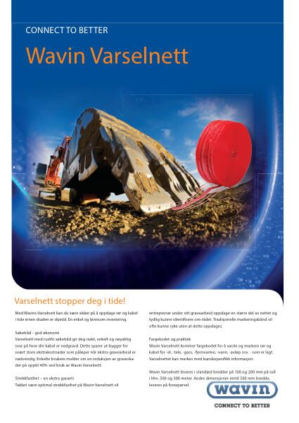 Produktblad Wavin Varselnett