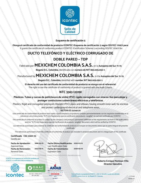 Ducto telefónico y eléctrico corrugado de doble pared - TDP