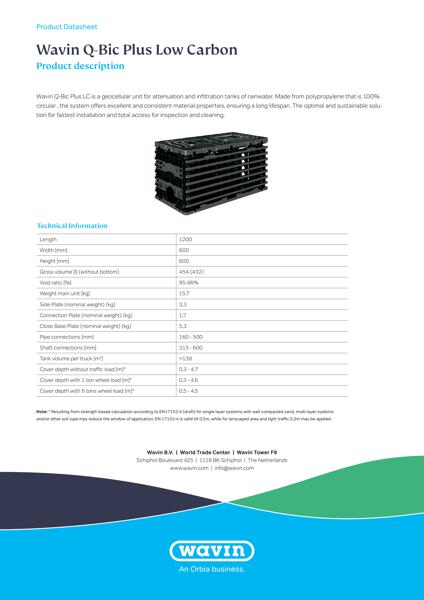 Wavin_Q-Bic Plus LC_datasheet (English)