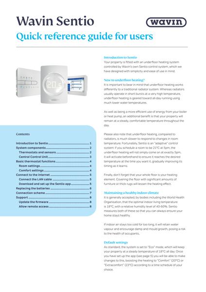Sentio: Quick reference guide for users