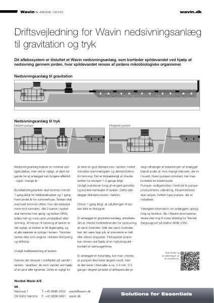 Wavin nedsivningsanlæg til gravitation og tryk