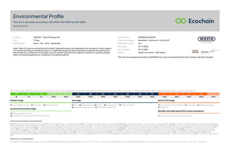 Wavin - DE - Twist - Handmade-3027847 - Tigris K1 Coupler 63-2020-environmental-profile 2023-01-17 1423