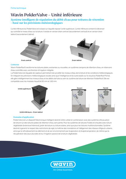 Wavin PolderValve Bottom unit Product data sheet FR
