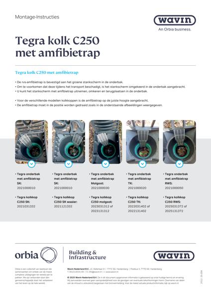 Montage-instructie Amfiebietrap Tegra Kolk C250