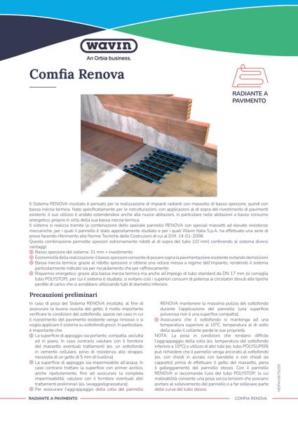 Scheda tecnica Comfia Renova