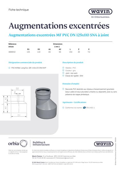 Fiche Technique Augmentation excentree 3009552
