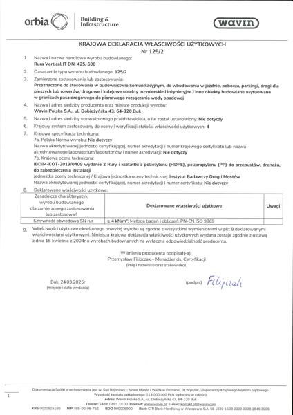 KDWU 125/2 Rura Vertical IT SN4