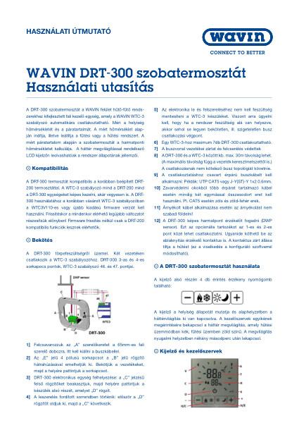 DRT-300 digital room thermostat manual
