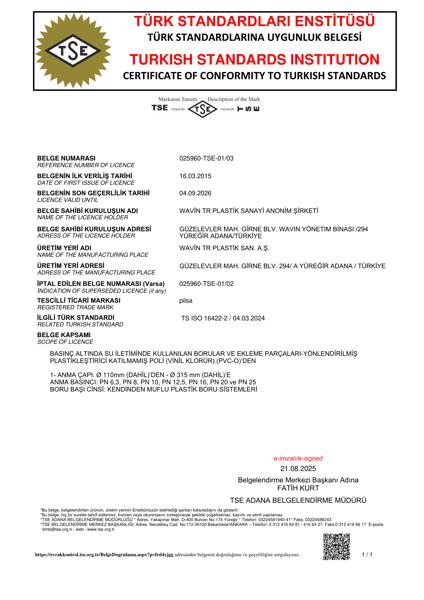 Apollo OPVC TS ISO 16422 