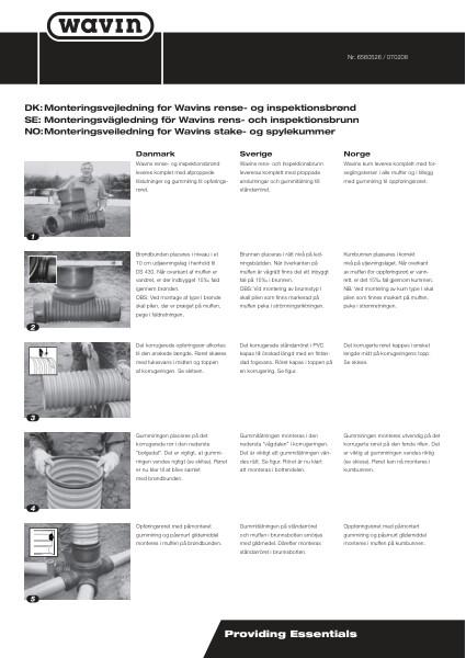 Installationsanvisning Wavin PE rens-och inspektionsbrunn