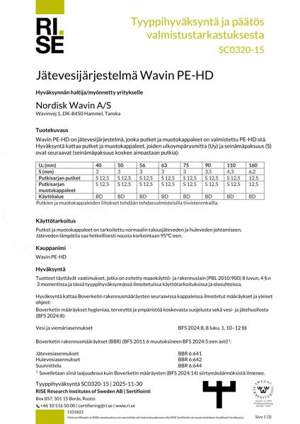 Wavin PE-HD RISE_FI_hyväksyntä