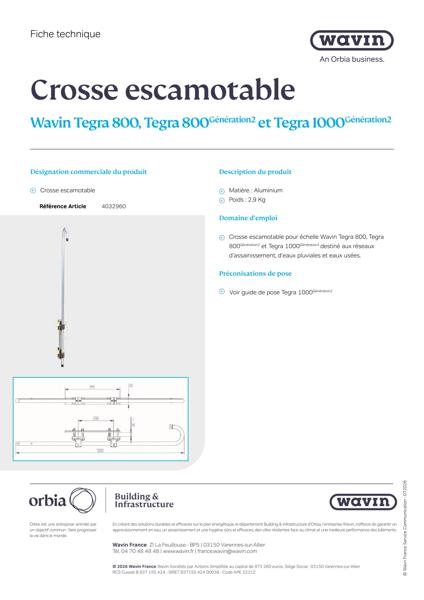Fiche technique - Crosse escamotable