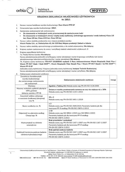 KDWU 285/1 Rury_Wavin_PPR_GF