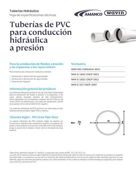 Ficha Técnica PVC Hidráulico
