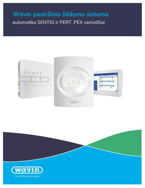 Wavin paviršinio šildymo sistema, automatika SENTIO ir PERT, PEX vamzdžiai