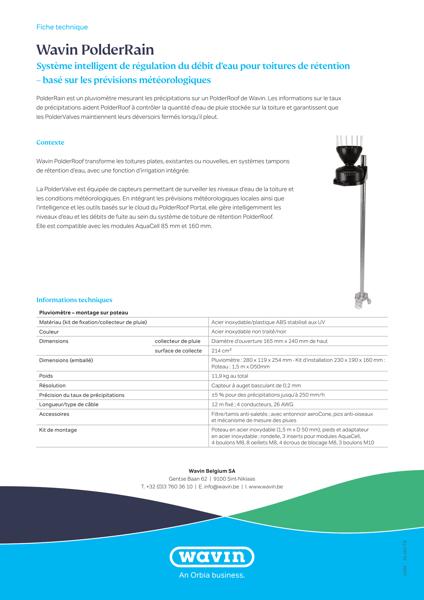 Wavin PolderRain Product data sheet FR 