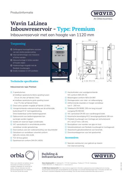 260129 Product Datasheet Wavin LaLinea Inbouwreservoir type Premium