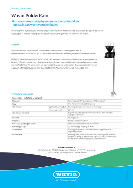 Product data sheet Wavin PolderRain