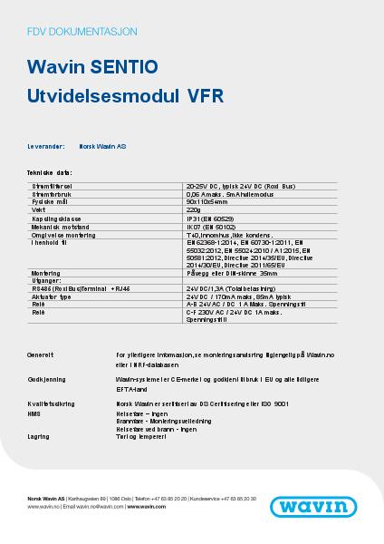 Wavin SENTIO Utvidelsesmodul VFR