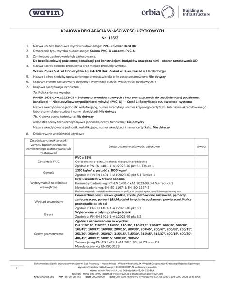 KDWU 165/2 Kolano_kanalizacji zewnetrznej PVC-u