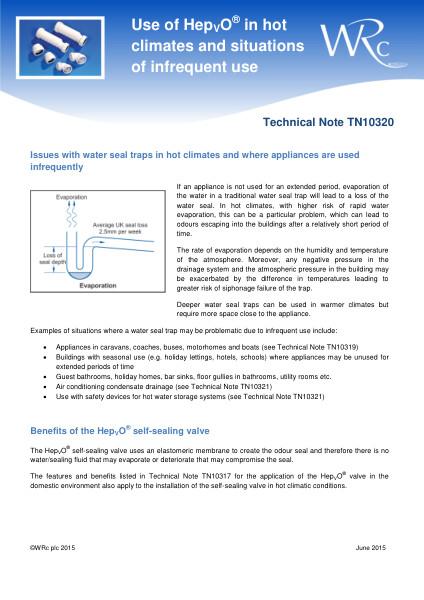 Data Sheet - HepvO use in hot climates