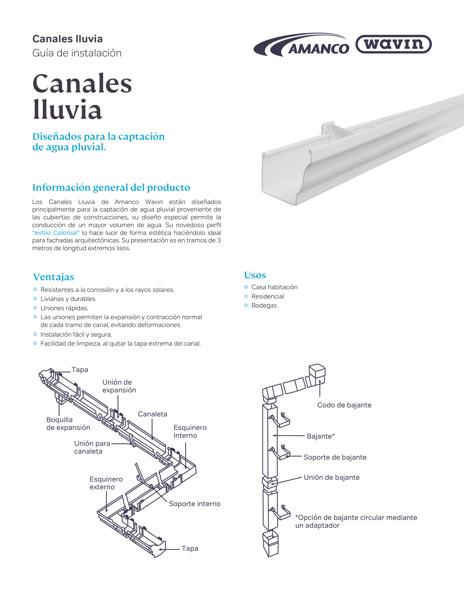 Guía de Instalación Canales lluvia