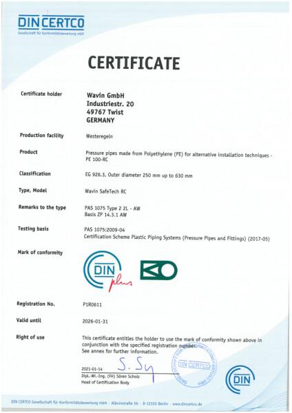 SafeTech nuotekos DN250-630 II tipas EN