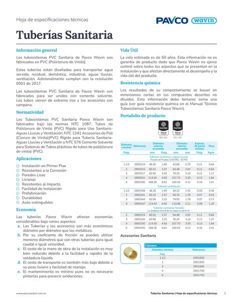 Tuberías Sanitarias