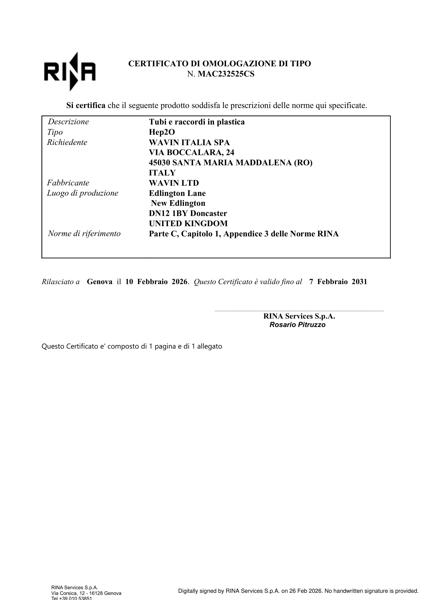 Rina MAC232525CS Hep2O