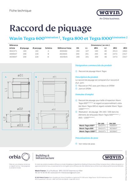 Fiche technique T600G2 T800 T1000G2 -  Raccord de piquage