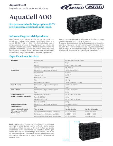 AquaCell - Ficha Tecnica