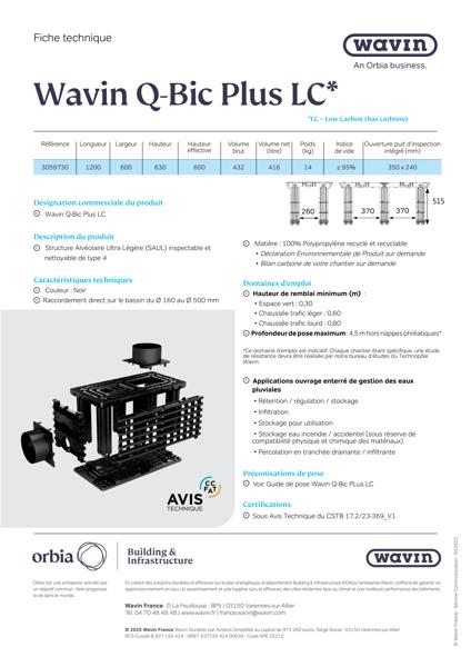 Fiche Technique Q-Bic Plus LC