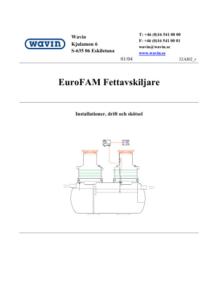 EuroFAM Fettutskiller - Installasjonsveiledning