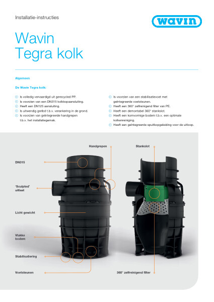 Installatie-instructie Wavin Tegra Straatkolk