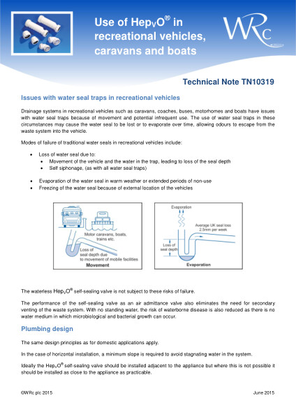 Data Sheet - HepvO in recreational vehicles